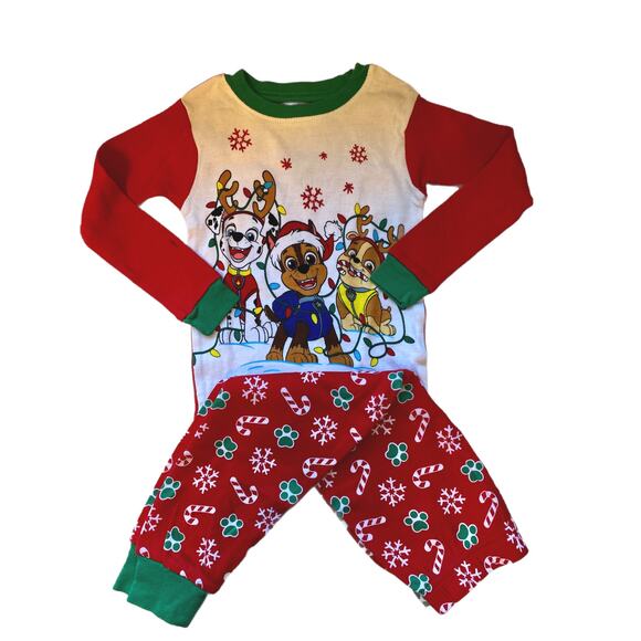 Paw Patrol Nickolodeon Christmas Pajamas Size 4T - Picture 1 of 2